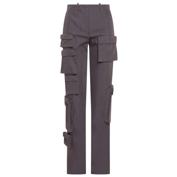Off-White Pants - Off-White Gray Cargo Pants L 12 10